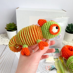 Crochet amigurumi DIY kit Chameleon