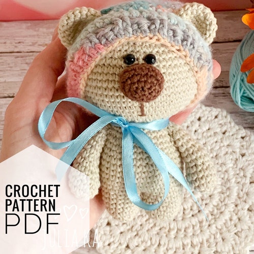 Mini Paddington Bear Crochet Toy Pattern Amigurumi Crochet - Etsy
