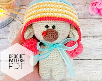 Amigurumi pattern crochet hedgehog toy, amigurumi animal pdf