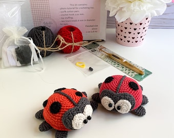 Crochet amigurumi kit ladybug