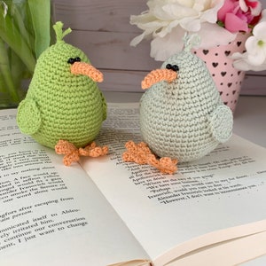 Crochet PATTERN amigurumi toy bird kiwi, crochet toy bird pdf photo tutorial image 4