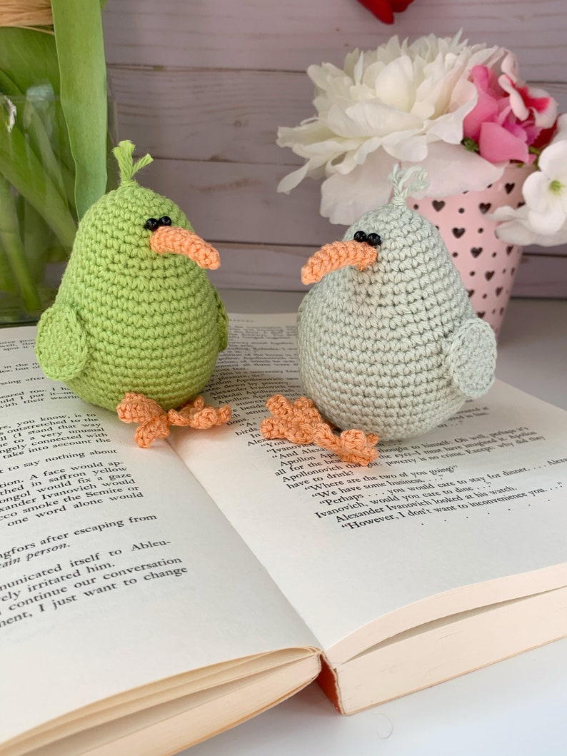 Crochet PATTERN amigurumi toy bird kiwi, crochet toy bird pdf photo tutorial image 4