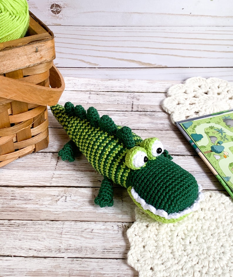 Crochet PATTERN amigurumi Crocodile toy, pdf digital download tutorial image 3