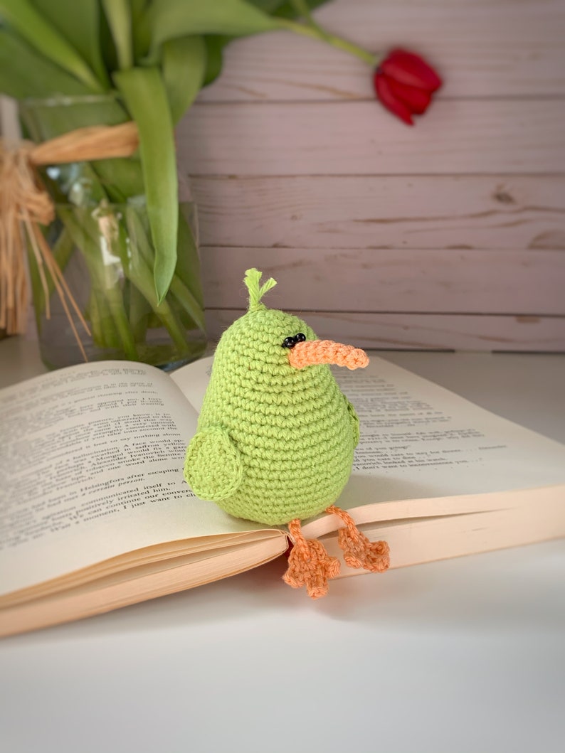 Crochet PATTERN amigurumi toy bird kiwi, crochet toy bird pdf photo tutorial image 6