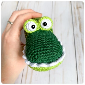 Crochet PATTERN amigurumi Crocodile toy, pdf digital download tutorial image 5