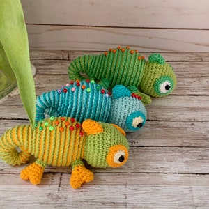 Crochet pattern, amigurumi chameleon, digital download image 6