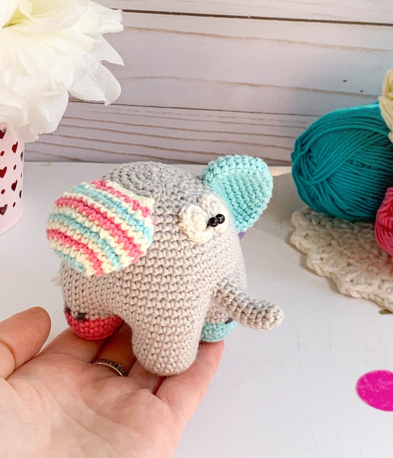 Crochet PATTERN amigurumi elephant pdf photo tutorial image 1