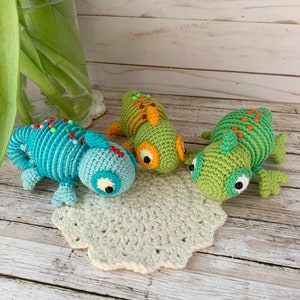 Amigurumi pattern crochet chameleon pdf photo tutorial image 5