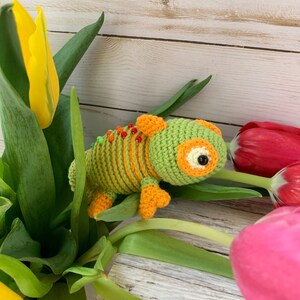 Crochet pattern, amigurumi chameleon, digital download image 3