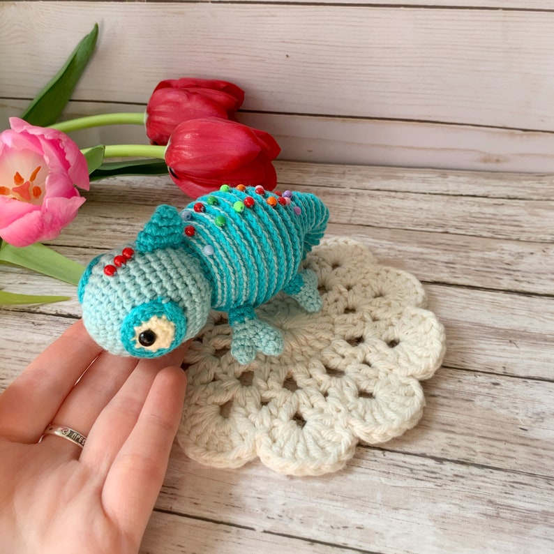 Amigurumi pattern crochet chameleon pdf photo tutorial image 3