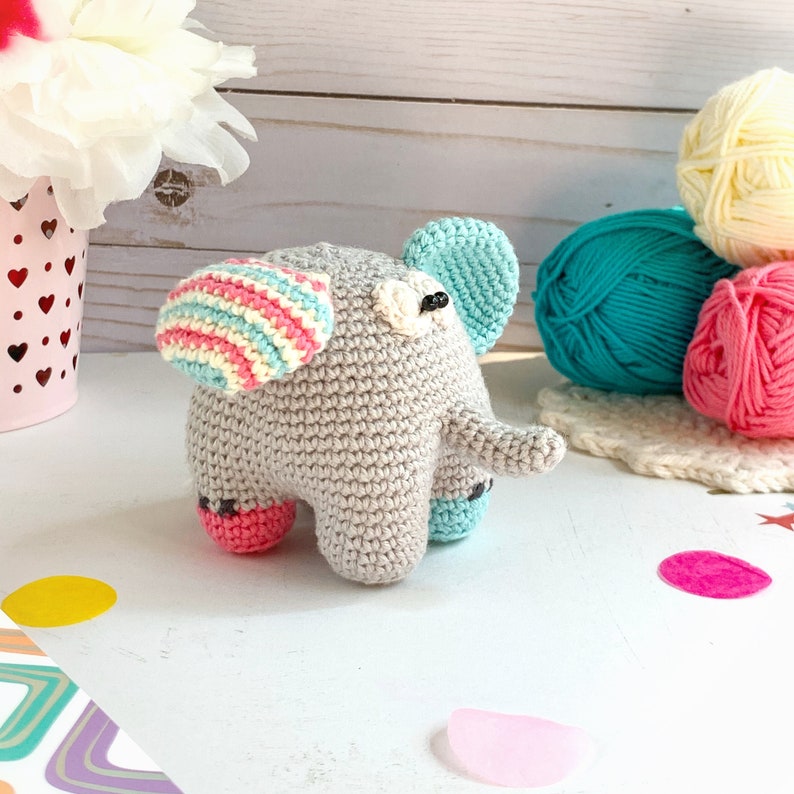 Crochet PATTERN amigurumi elephant pdf photo tutorial image 2