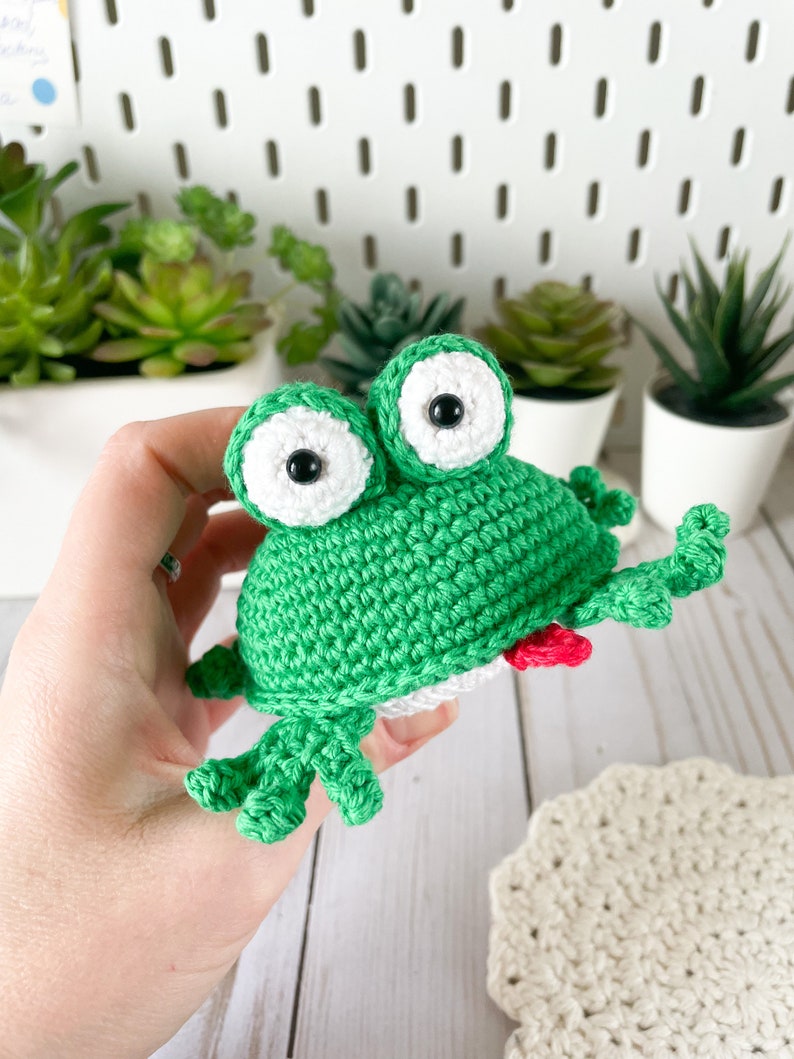 Gehaakt amigurumipakket Kikker Grass green