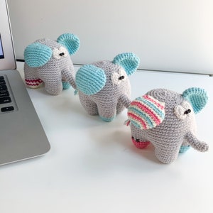 Crochet PATTERN amigurumi elephant pdf photo tutorial image 5