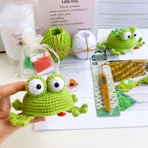 DIY Amigurumi Frog Crochet Kit: Beginner-Friendly Toy