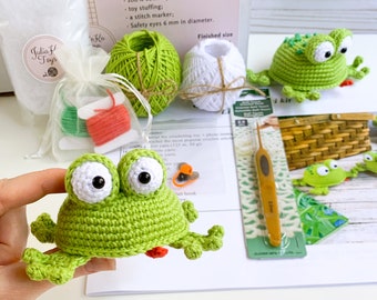 DIY Amigurumi Frog Crochet Kit: Beginner-Friendly Toy