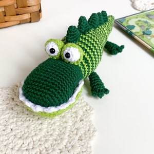 Crochet PATTERN amigurumi Crocodile toy, pdf digital download tutorial image 2