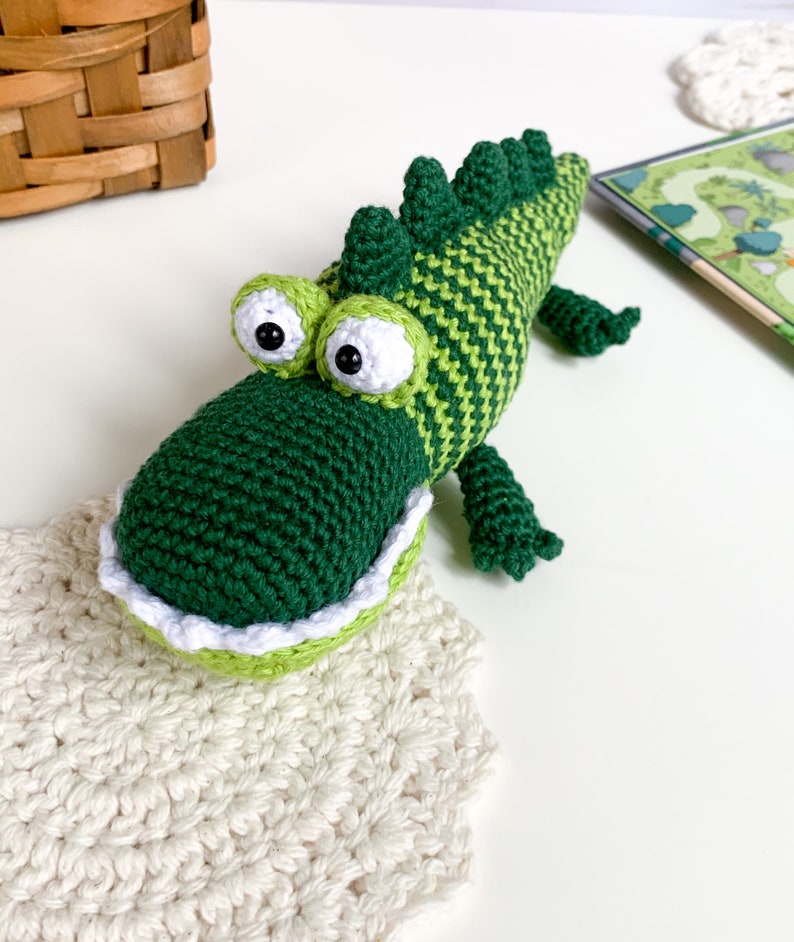 Crochet PATTERN amigurumi Crocodile toy, pdf digital download tutorial image 2