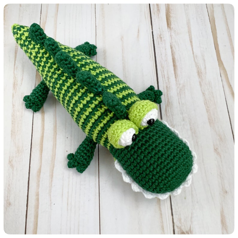 Crochet PATTERN amigurumi Crocodile toy, pdf digital download tutorial image 4