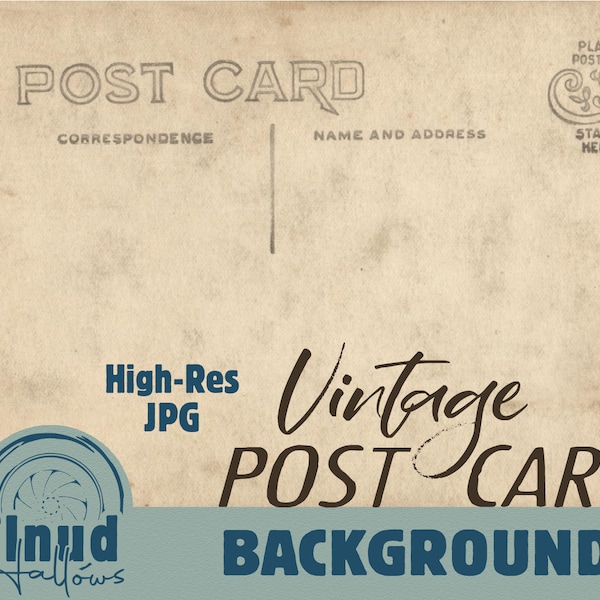 Vintage Postcard Backgrounds for Photoshop Bundle Unique and Creative effects texture grunge overlay mask letter old school mail post card