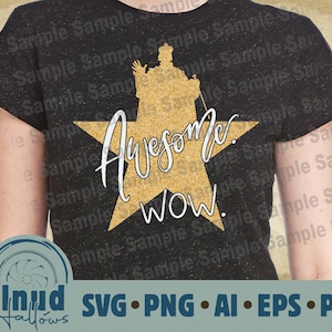 Hamilton Awesome Wow King Glitter Sublimation Shirt Vector SVG PDF EPs Ai PnG File for Cricut DIY TShirts Design Gift Stencil decor gold