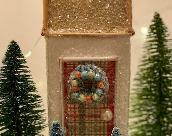 Christmas Village Glitter House
