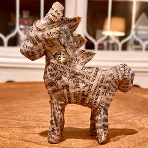 Handmade Paper Mache Horse Figurine: Horse Lover Gift