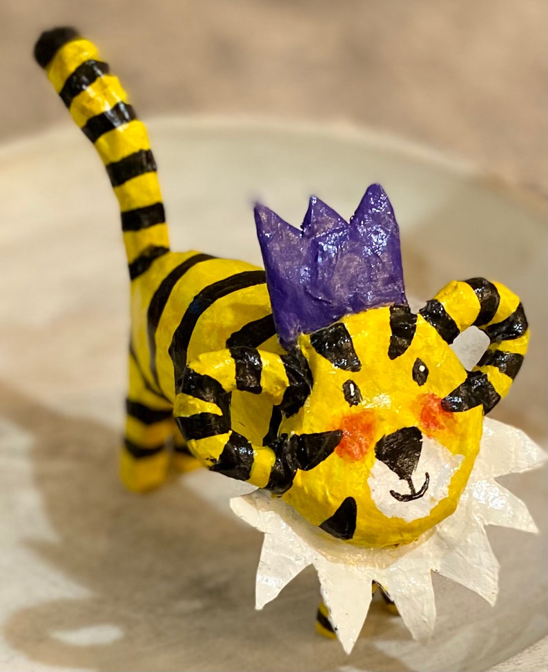 Tiger Figurine Paper Mache Art - Etsy