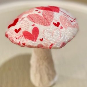 Handmade Paper Mâché Art Mushroom Art for Her Valentine Gift