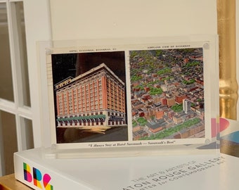 Vintage Hotel Savannah Linen Postcard – 1930s Souvenir