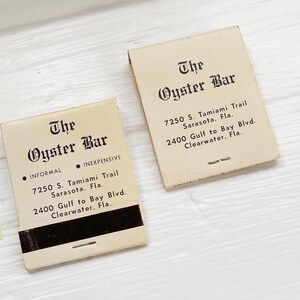 The Oyster Bar Matchbook (Sarasota, FL)