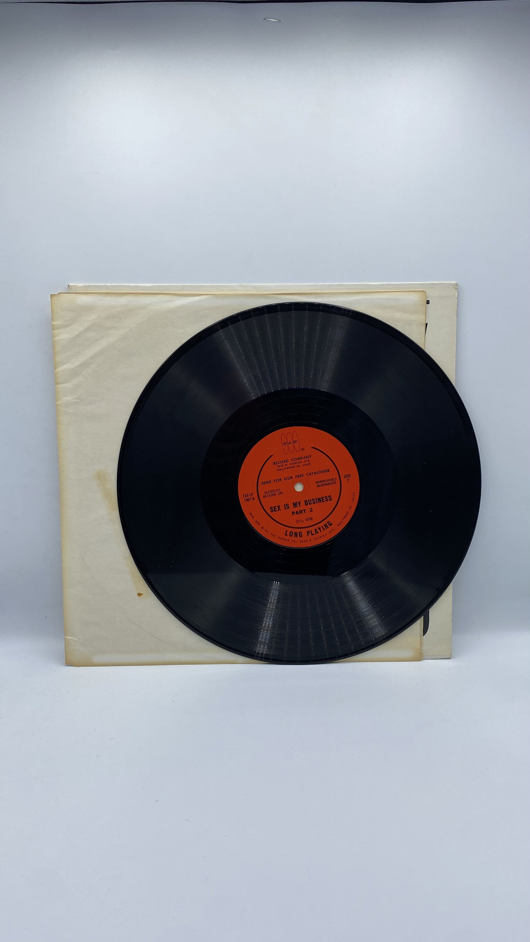 Various sex is My Business LP Vinyl Record 1960 Fax Record Company ...
