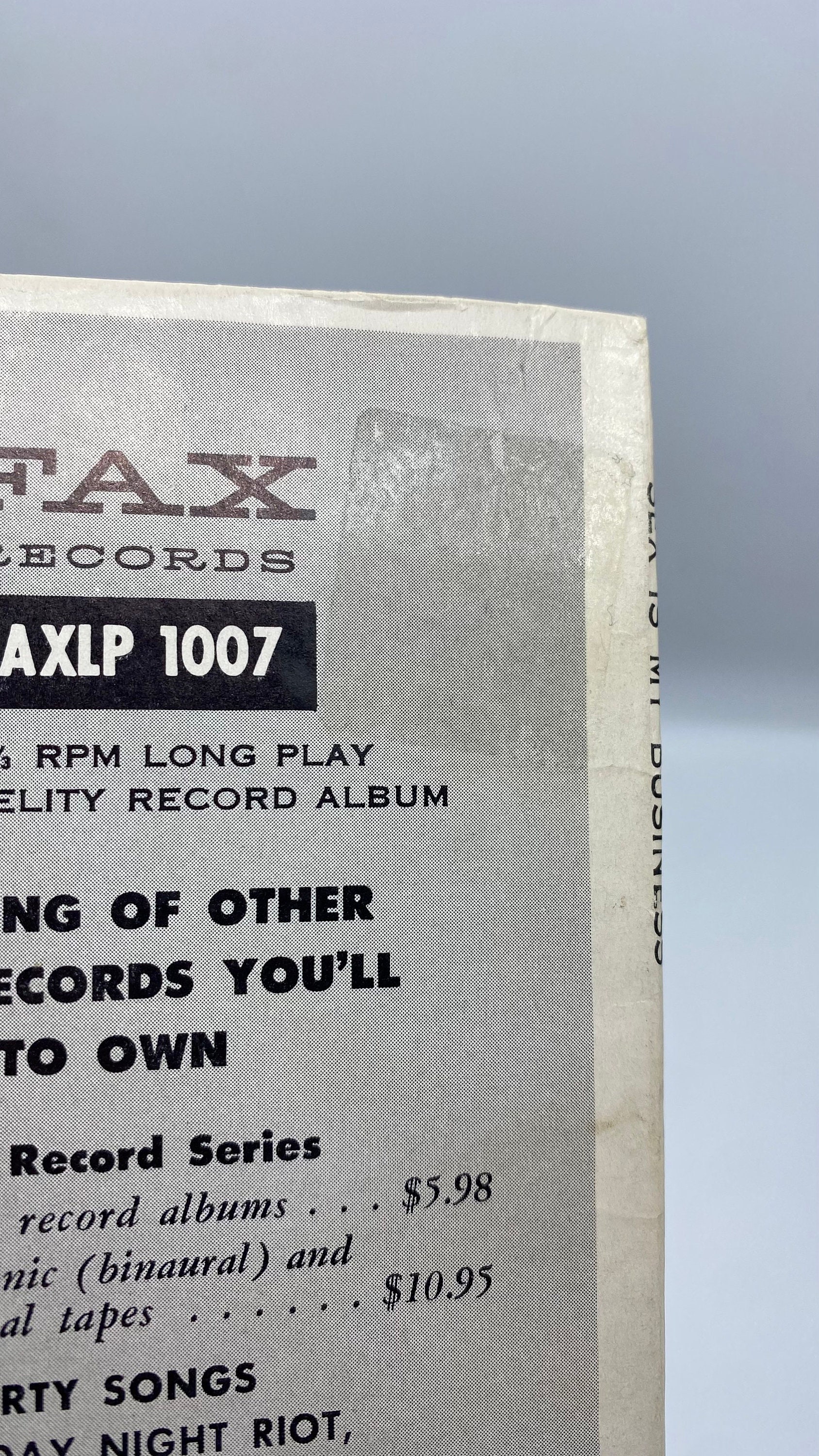 Various sex is My Business LP Vinyl Record 1960 Fax Record Company ...