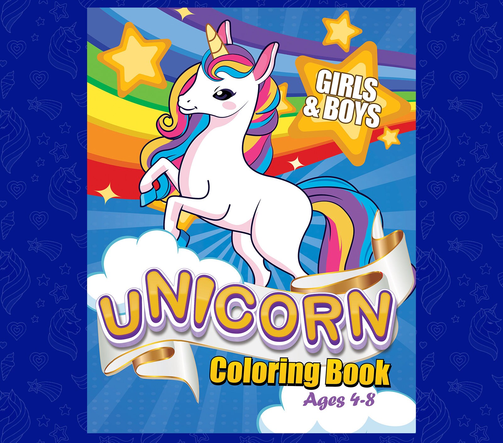 Unicorn Coloring Book: for Kids Ages 4-8 (US Edition) (Silly Bear Coloring  Books