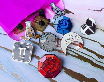 Mystery Grab Bag of Enamel Seconds Grade Pins, Blind Bag