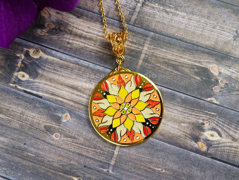 Solar Flare Enamel Collection of Pins, Keychains, and Pendant Necklaces Cosmic Dreams Enamel Collection Pendant Necklace