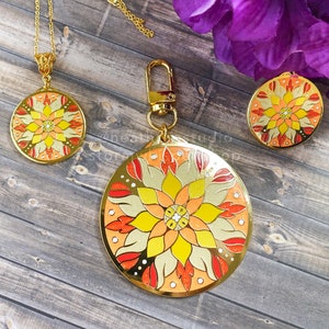 Solar Flare Enamel Collection of Pins, Keychains, and Pendant Necklaces Cosmic Dreams Enamel Collection image 9