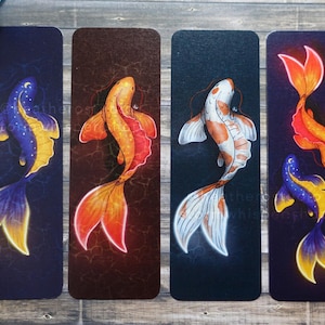 Illustrated Celestial Koi Bookmarks