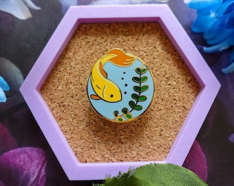 Serenity Goldfish Enamel Pin