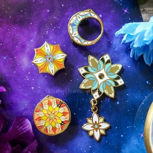 Solar Flare Enamel Collection of Pins, Keychains, and Pendant Necklaces Cosmic Dreams Enamel Collection image 10