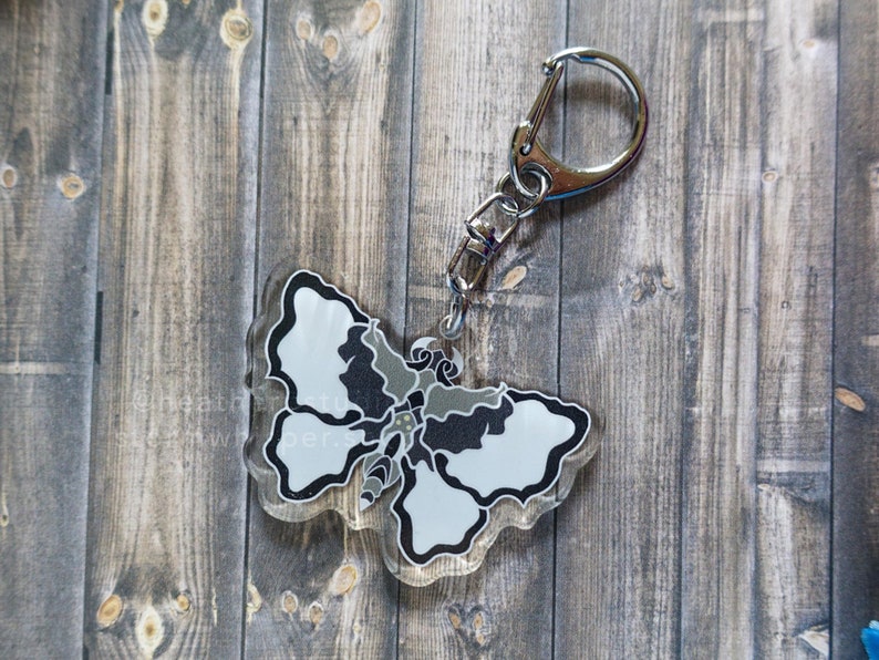 Artistic Moth Clear Acrylic Keychains - Etsy