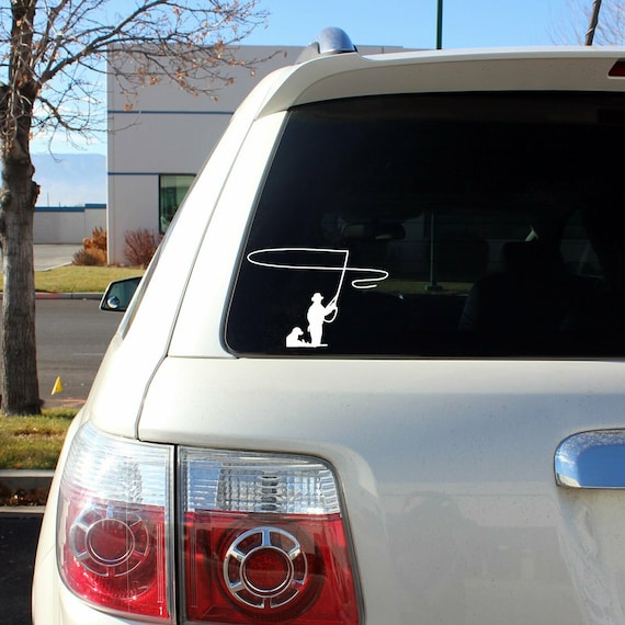 Fly fishing decal car truck bumper window sticker