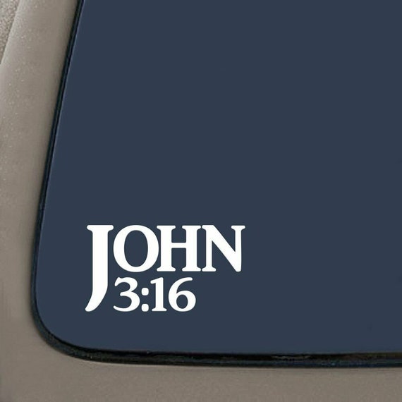 John 3:16 Bible Verse Vinyl Decal Sticker | Etsy