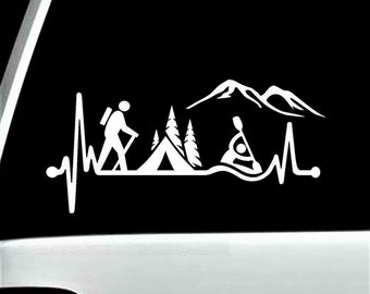 Blink Decals Camper Tent Heartbeat Lifeline Monitor Camping Decal ...