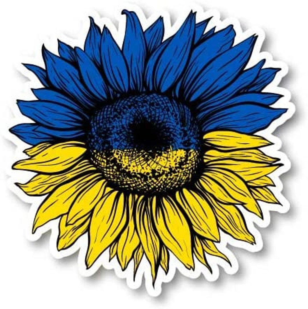 Ukraine Sunflower Decal Sticker for Car Window, Laptop and More - Etsy