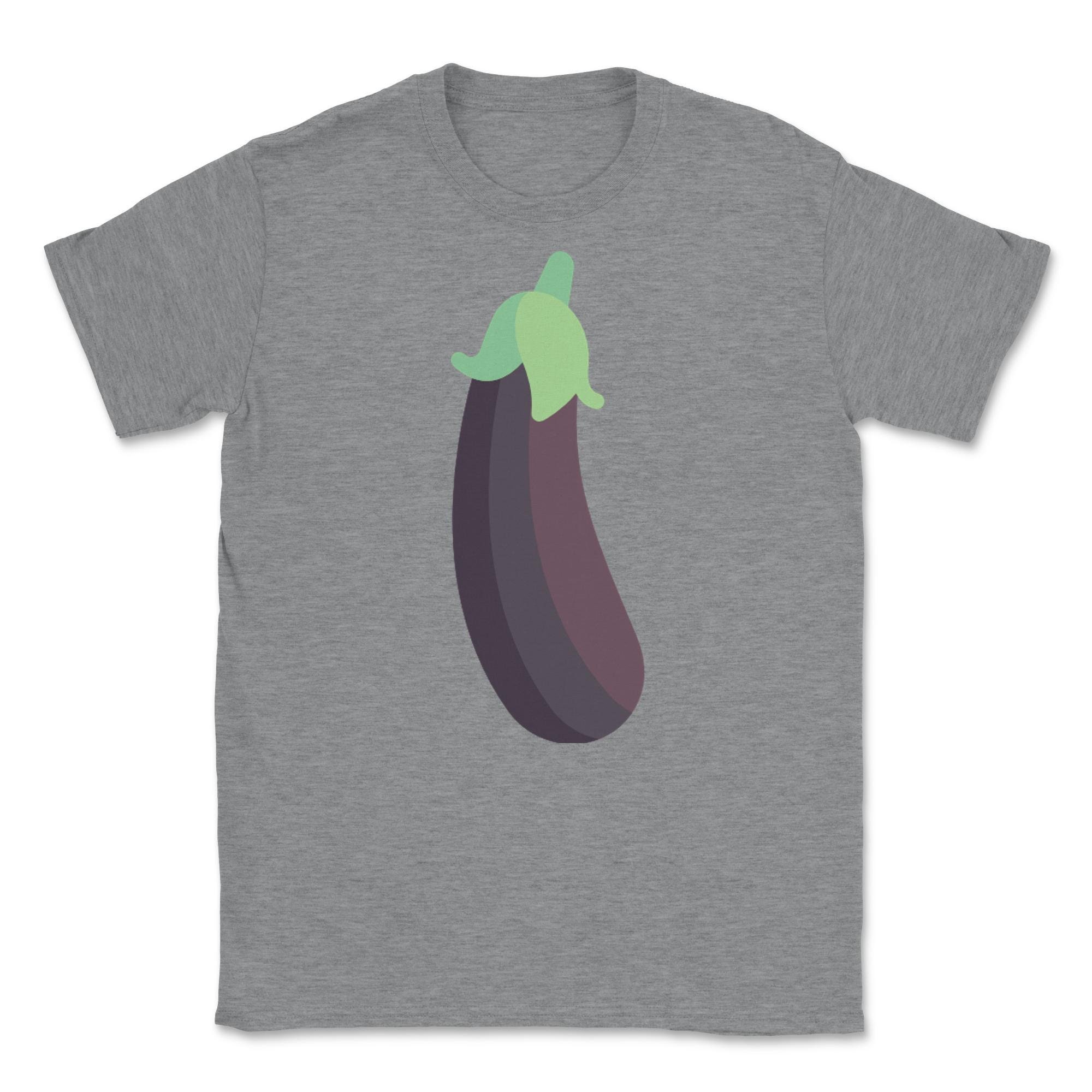 Eggplant Classic Crewneck TShirt Unisex Short Sleeve Shirt Etsy