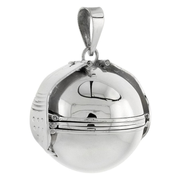 Sterling Silver Handmade 6 Picture Photo Ball Locket Necklace for Mothers and Grandmothers