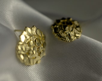 fake nugget earrings