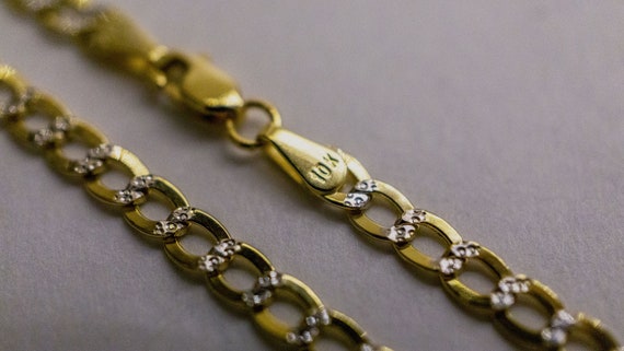 Cuban link anklet gold diamond deals