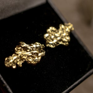 Örhängen i 10k gult guld med kristaller för män och kvinnor, molnformade, 4 storlekar