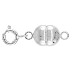 Sterling Silver Magnetic Clasp Converter for Bracelet & Necklaces 4mm~9mm